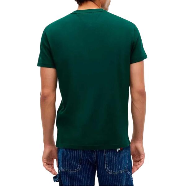 Ανδρικό T-shirt Tommy Jeans Tjm Reg Signature Tee Ext Velvet Green DM0DM23547-MBM