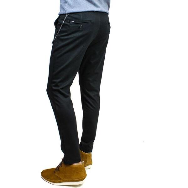 Ανδρικό Παντελόνι Vittorio Artist Diagonal Black CITYDIAGONAL-BLACK