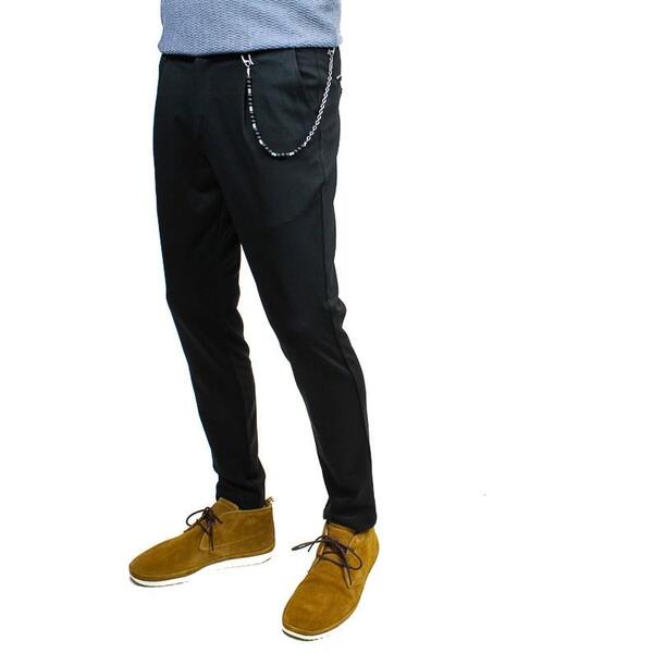 Ανδρικό Παντελόνι Vittorio Artist Diagonal Black CITYDIAGONAL-BLACK