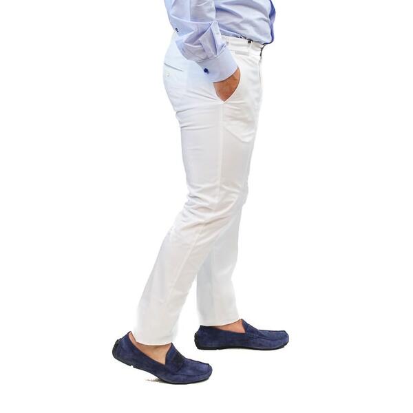 Vittorio Artist Trousers in White COMO-WHITE