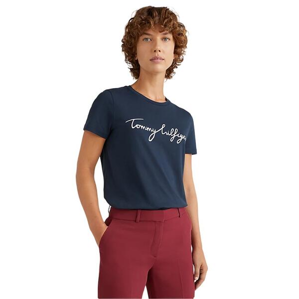 Γυναικείο T-shirt Tommy Hilfiger Heritage Crew Neck Graphic Tee Midnight WW0WW24967-403