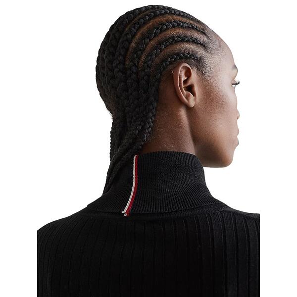 Γυναικείο Πουλόβερ Tommy Hilfiger Lyocell Silk Roll-Nk Sweater Black WW0WW35869-BDS