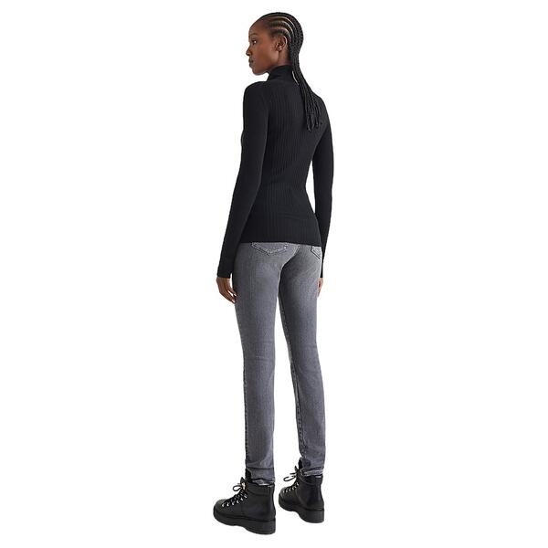 Γυναικείο Πουλόβερ Tommy Hilfiger Lyocell Silk Roll-Nk Sweater Black WW0WW35869-BDS