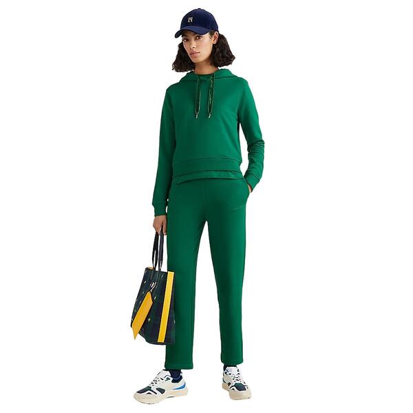 Γυναικεία Φόρμα Tommy Hilfiger Tapered Terry Vlvt Trim Swtpants Prep Green WW0WW37075-L4OR
