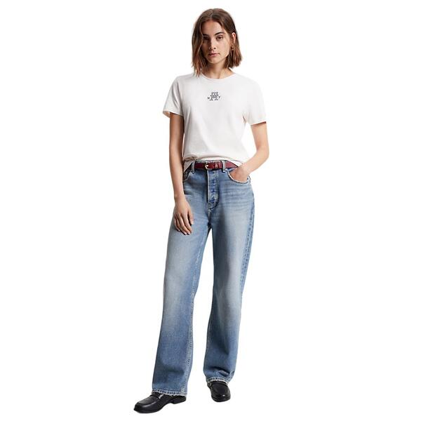 Γυναικείο Τ-Shirt Tommy Jeans Reg Varsity Imd Ny C-Nk Ss Weathered White WW0WW38874-AC0