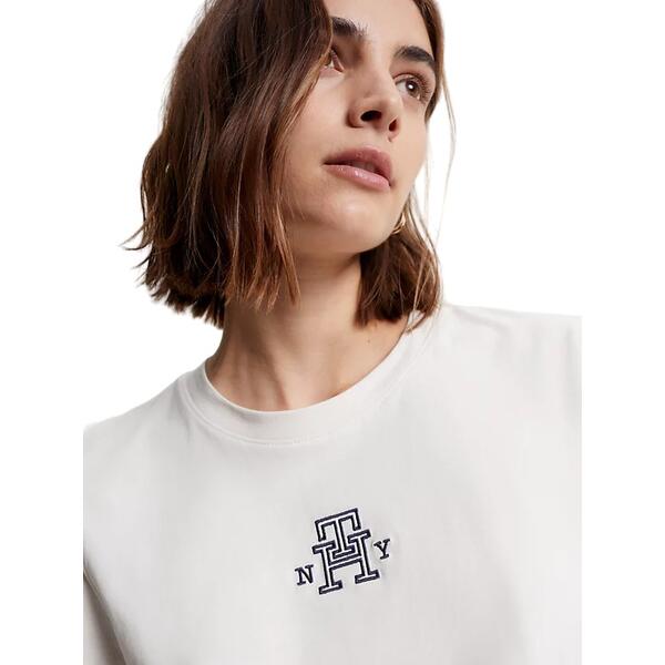 Γυναικείο Τ-Shirt Tommy Jeans Reg Varsity Imd Ny C-Nk Ss Weathered White WW0WW38874-AC0