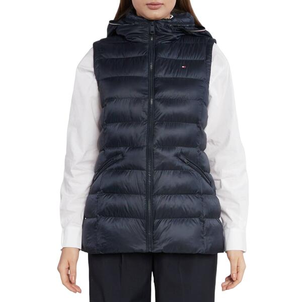 Γυναικείο Γιλέκο Tommy Hilfiger Mw Padded Global Stripe Vest Desert Sky WW0WW39582-DW5