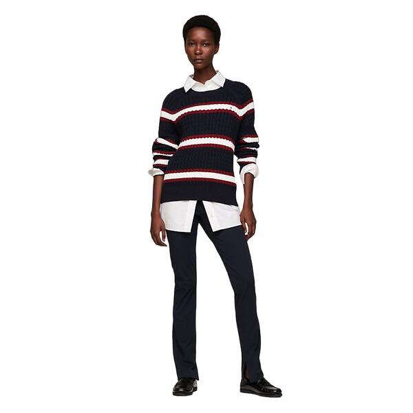 Γυναικείο Παντελόνι Tommy Hilfiger Slim Cotton Gabardine Pant Desert Sky WW0WW39719-DW5R