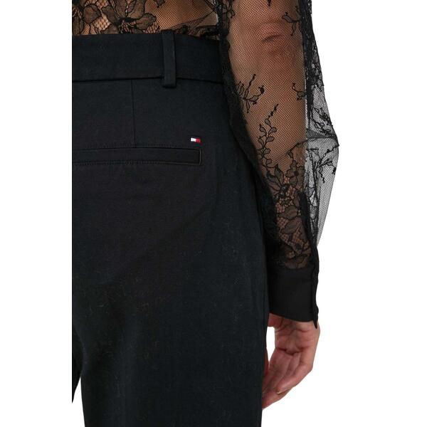 Γυναικείο Παντελόνι Tommy Hillfiger Essential Slim Straight Co Chino Black WW0WW39866-BDS
