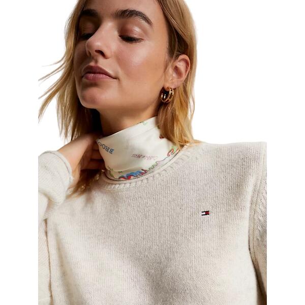Γυναικείο Πουλόβερ Tommy Hilfiger Soft Wool C-Nk Sweater Ancient White WW0WW40264-YBH