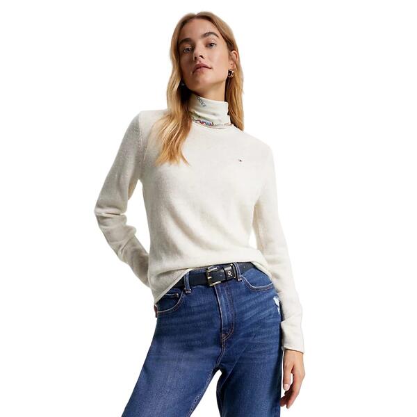 Γυναικείο Πουλόβερ Tommy Hilfiger Soft Wool C-Nk Sweater Ancient White WW0WW40264-YBH