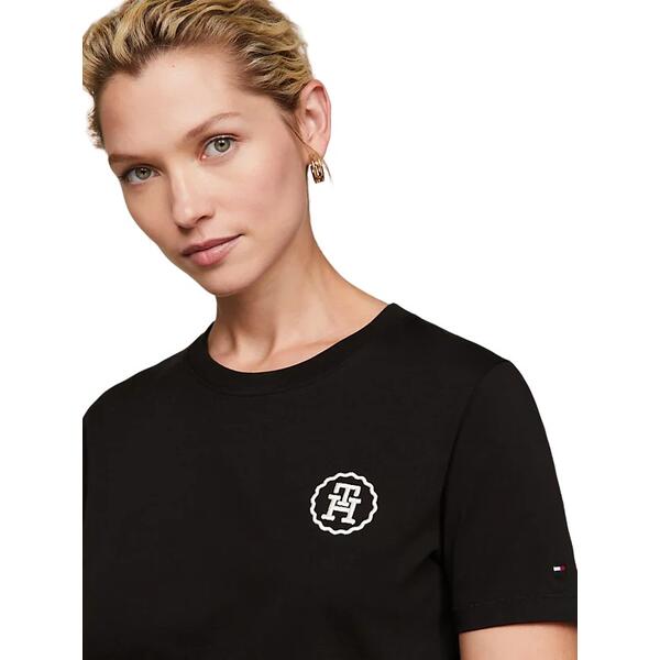 Γυναικείο T-Shirt Tommy Hilfiger Smd Mdrn Reg Emb C_Nk Ss Black WW0WW40273-BDS