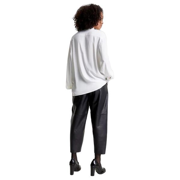 Γυναικείο Πουκάμισο Tommy Hilfiger Viscose Crepe Fluid Shirt Ls Ecru WW0WW40359-YBL