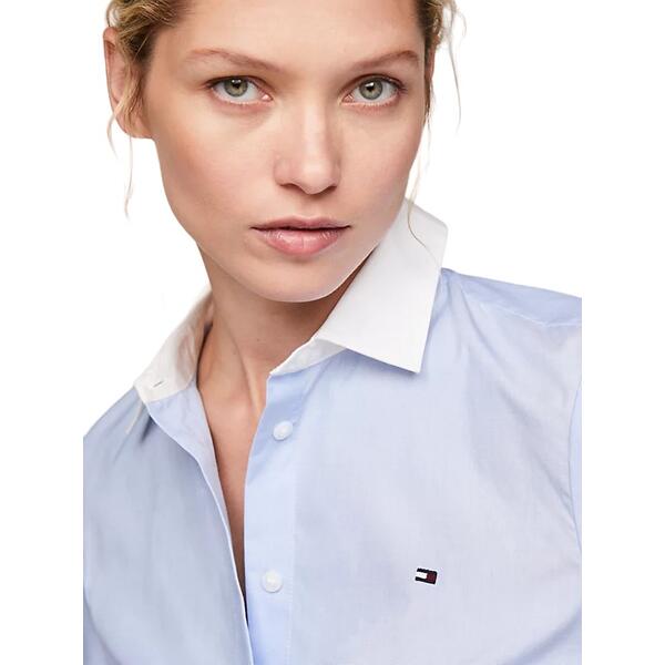 Γυναικείο Πουκάμισο Tommy Hilfiger Fill A Fill Regural Shirt Well Water WW0WW40531-C1Y