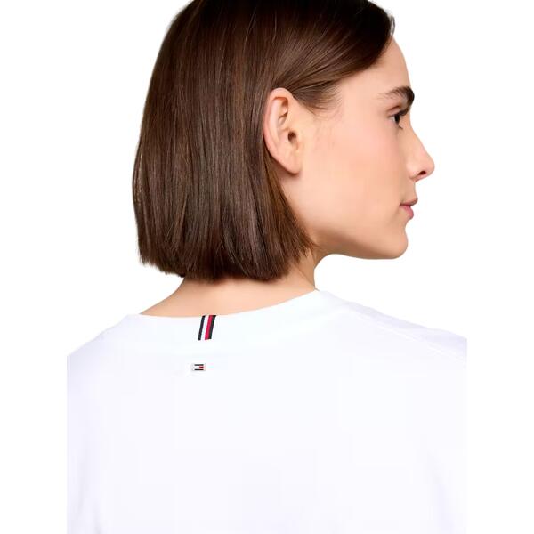 Γυναικείο T-Shirt Tommy Hilfiger Rlx Light Ctn Interlock C-Nk Ss Th Optic White WW0WW41191-YCF