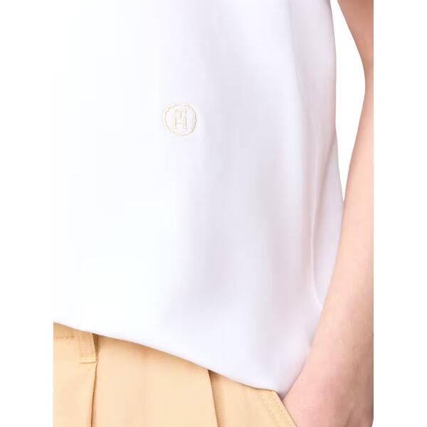 Γυναικείο T-Shirt Tommy Hilfiger Rlx Light Ctn Interlock C-Nk Ss Th Optic White WW0WW41191-YCF