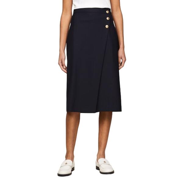 Γυναικεία Φούστα Tommy Hilfiger Gold Button Midi Skirt Desert Sky WW0WW41601-DW5