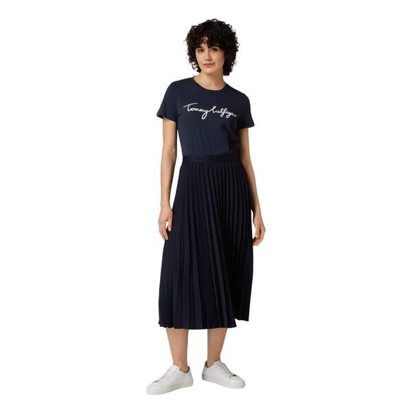 Γυναικείο T-shirt Tommy Hilfiger Reg C-Nk Signature Tee Ss Desert Sky WW0WW41674-DW5