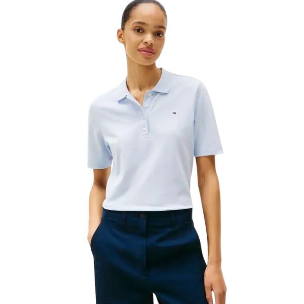 Γυναικείο Polo Tommy Hilfiger 1985 Reg Pique Ss Breezy Blue WW0WW43224-C1O