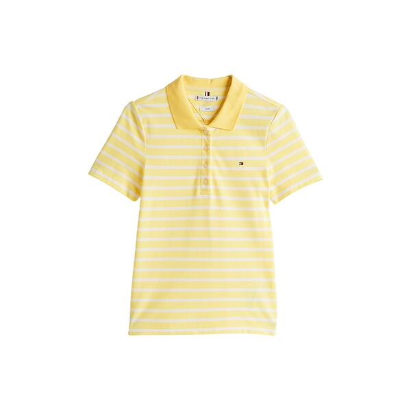 Γυναικείο Polo Tommy Hilfiger 1985 Slim Pique Ss Citronella Ecru Stp WW0WW43225-0FR