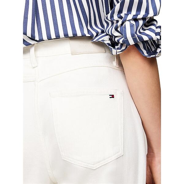 Γυναικείο Παντελόνι Tommy Hilfiger Relaxed Straight Hw Ecru WW0WW43464-YBL32