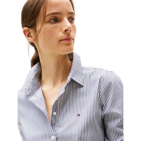 Γυναικείο Πουκάμισο Tommy Hilfiger Ess Poplin Regural Classic Ithaca Dark Night Navy WW0WW44084-0BC