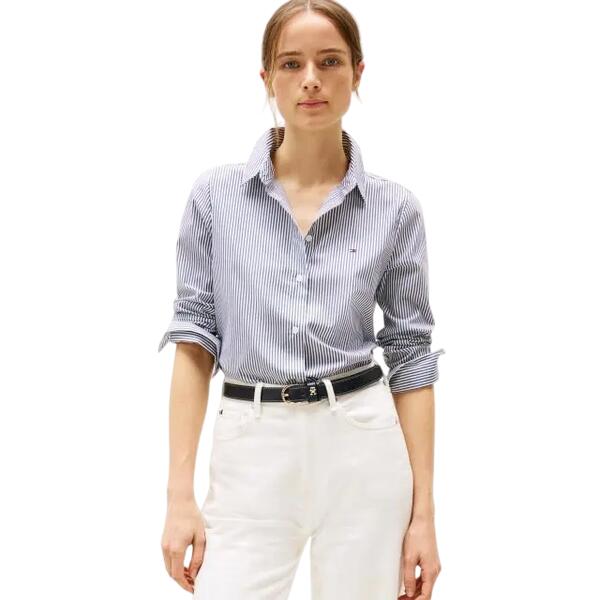 Γυναικείο Πουκάμισο Tommy Hilfiger Ess Poplin Regural Classic Ithaca Dark Night Navy WW0WW44084-0BC