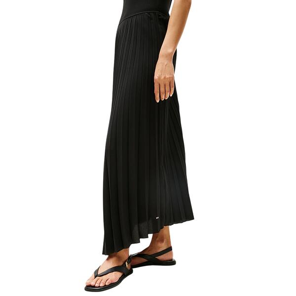 Γυναικείο Φόρεμα Tommy Hilfiger 5X2 Rib Midi F&f Drs Black WW0WW44491-BDS
