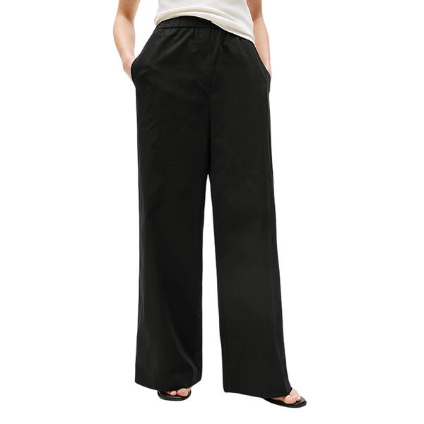 Γυναικείο Παντελόνι Tommy Hilfiger Poplin Wide Leg Pant Black WW0WW45891-BDS