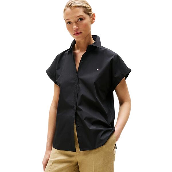 Γυναικείο Πουκάμισο Tommy Hilfiger Poplin Sleeveless Relaxed Shirt Black WW0WW45897-BDS