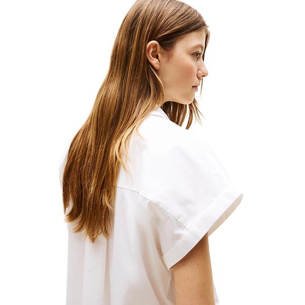 Γυναικείο Πουκάμισο Tommy Hilfiger Poplin Sleeveless Relaxed Shirt Th Optic White WW0WW45897-YCF