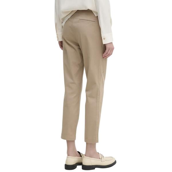 Γυναικείο Παντελόνι Tommy Hilfiger Co Stretch Gmd Slim Chino Beige WW0WW45920-AEG