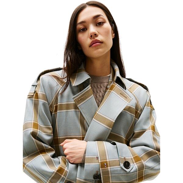 Γυναικεία Καπαρντίνα Tommy Hilfiger Houndstooth Flannel / Safari Canvas WW0WW46869-0LH