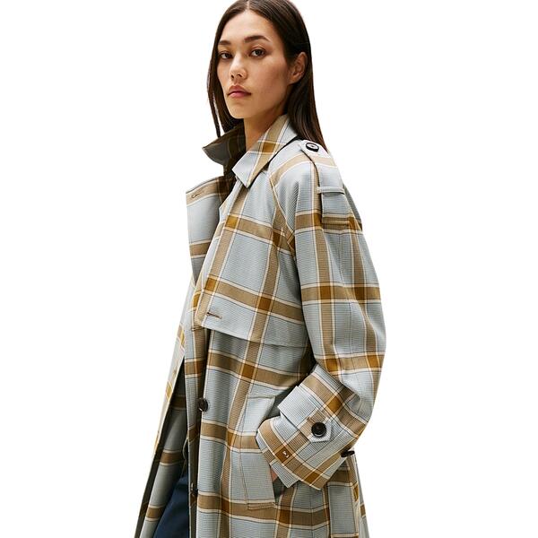 Γυναικεία Καπαρντίνα Tommy Hilfiger Houndstooth Flannel / Safari Canvas WW0WW46869-0LH