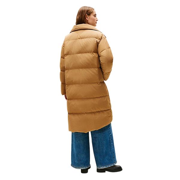 Γυναικείο Μπουφάν Tommy Hilfiger Crest Mw Down Reg Coat Hickory WW0WW47279-GWA