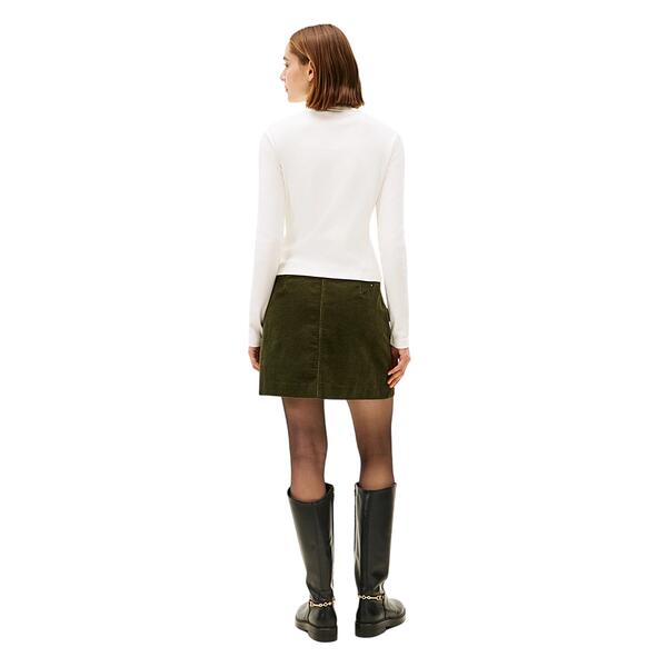 Γυναικεία Μπλούζα Tommy Hilfiger Slim Cody Mock-Nk Ls Ivory Silk WW0WW47307-YA8