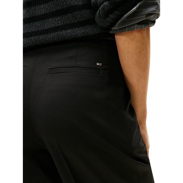 Γυναικείο Παντελόνι Tommy Hilfiger TIimeless Wool Rlxd Strt Pant Black WW0WW48352-BDS