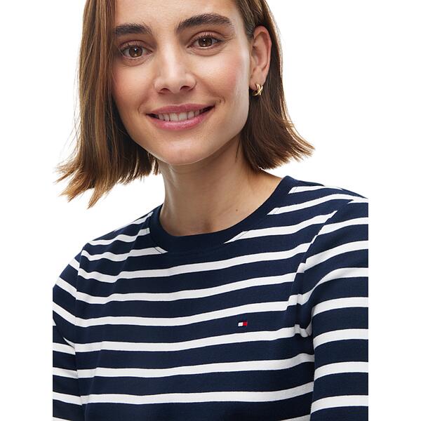 Γυναικεία Μπλούζα Tommy Hilfiger Cody Slim C-Nk L/s T-shirt Stripe Dark Blue / Ecru WW0WW53689-0X4