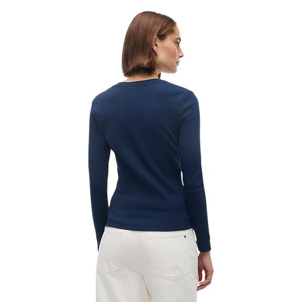 Γυναικεία Μπλούζα Tommy Hilfiger Cody Slim C-Nk L/s T-shirt Dark Blue WW0WW53689-C1G