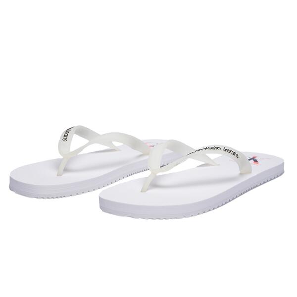 Ανδρικές Σαγιονάρες Calvin Klein Beach Sandal Logo White YM0YM00656-YBR