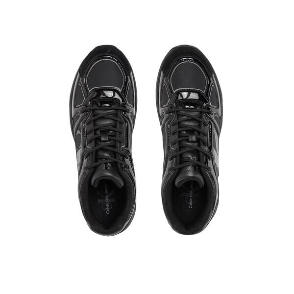 Ανδρικά Sneakers Calvin Klein Retro Tennis Low Mix Nbs Lum Triple Black YM0YM00882-0GT