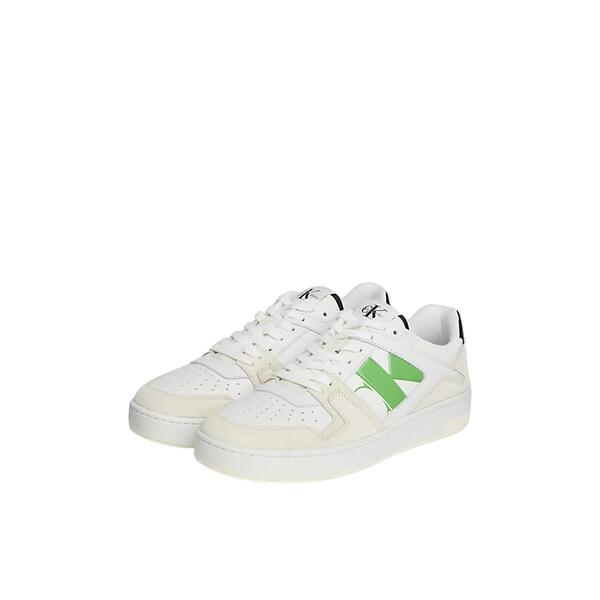 Ανδρικά Sneakers Calvin Klein Basket Cupsole Low Lth Nbs Dc Bright White/Black/Classic Green YM0YM00933-01T
