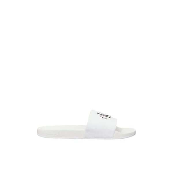 Aνδρικές Παντόφλες Calvin Klein Slide Monogram Triple Bright White YM0YM01271-0K4