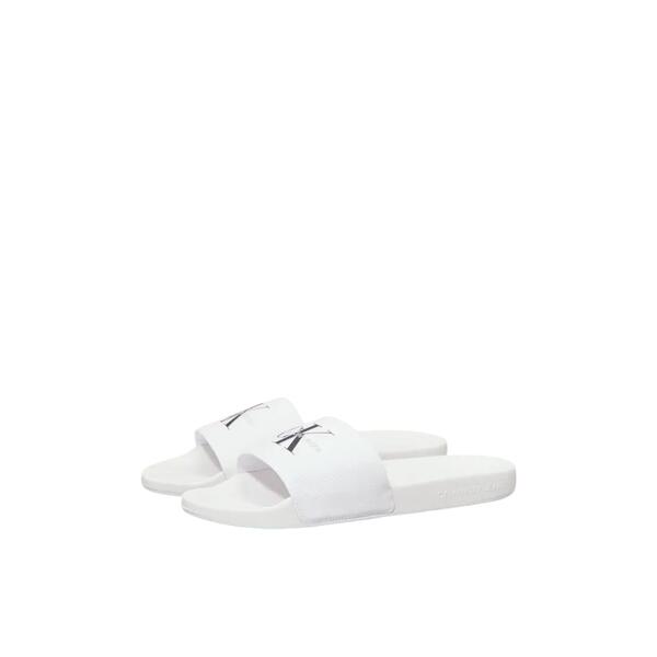 Aνδρικές Παντόφλες Calvin Klein Slide Monogram Triple Bright White YM0YM01271-0K4