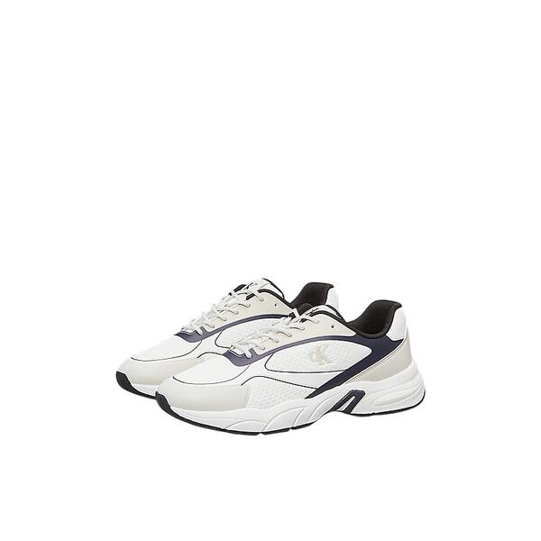 Ανδρικά Sneakers Calvin Klein Retro Tennis Low Knit Mix Bright White/Calvin Navy/Silver B YM0YM01310-0LD