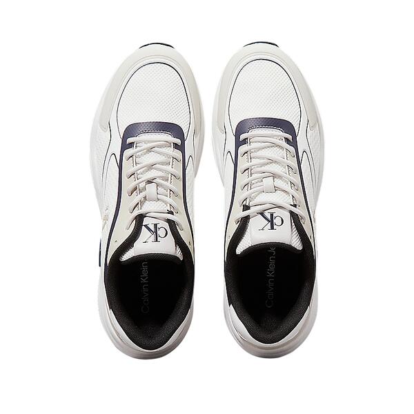 Ανδρικά Sneakers Calvin Klein Retro Tennis Low Knit Mix Bright White/Calvin Navy/Silver B YM0YM01310-0LD