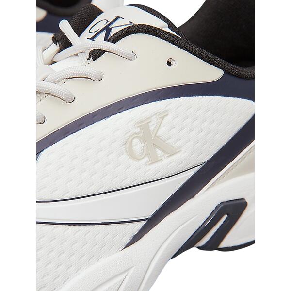 Ανδρικά Sneakers Calvin Klein Retro Tennis Low Knit Mix Bright White/Calvin Navy/Silver B YM0YM01310-0LD