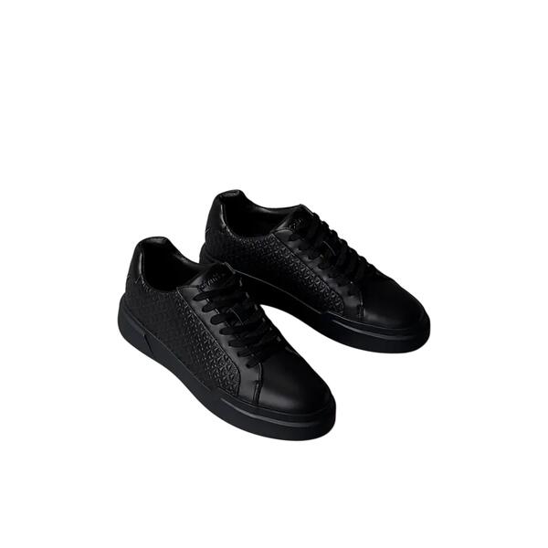Ανδρικά Sneakers Calvin Klein Chunky Cupsole Laceup Lth Aop Triple Black YM0YM01383-0GJ