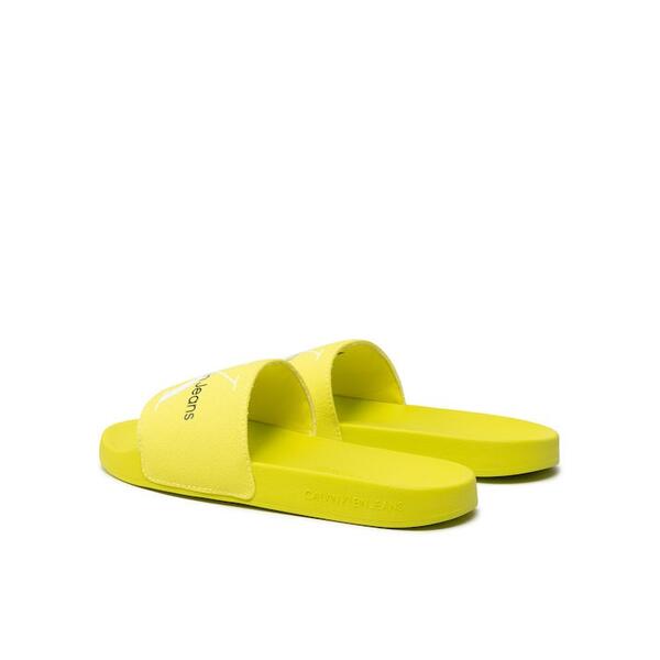 Γυναικείες Παντόφλες Calvin Klein Slide Monogram Co Lemon Lime YW0YW00103-LRE
