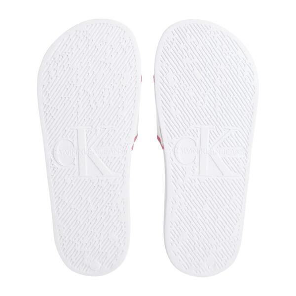 Γυναικείες Παντόφλες Calvin Klein Institutional Slide White_ Raspberry Sorbet YW0YW00594-01W